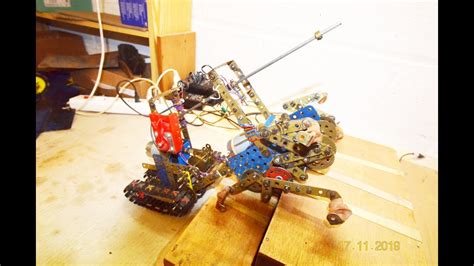 Walking Machine By Meccano In Action Youtube