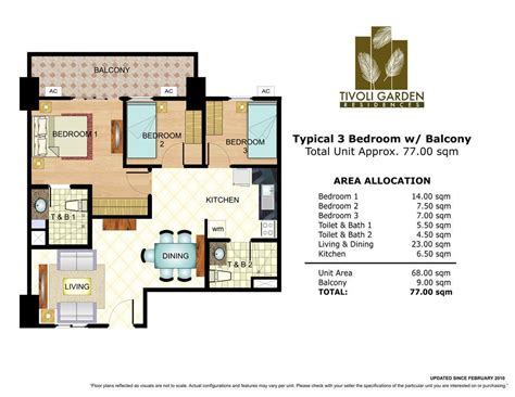 3 Bedroom Condo Unit Floor Plan Online Information