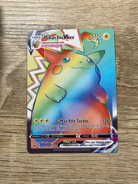 Pikachu Vmax Rainbow Wert Pikachu Vmax 114100 Hr Pokemon Card Promo