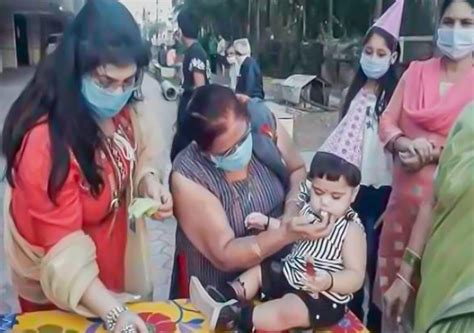 1 Year Old Girl Gets Surprise Birthday Cake From Indore Police Amid
