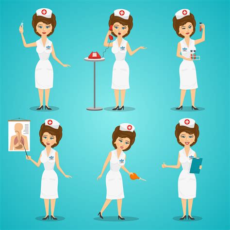 Nurse Fashion Illustration Clipart Set Svg File For Cricut The Best Porn Website