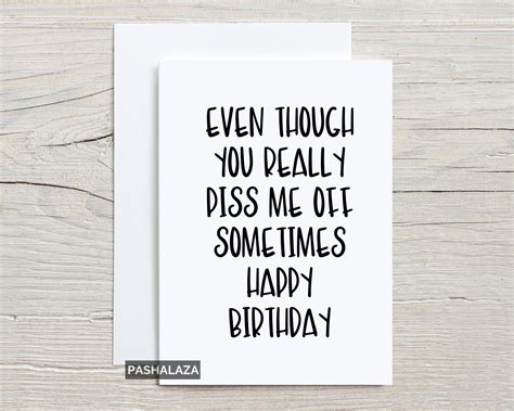 funny rude birthday card for him or her birthday card with etsy