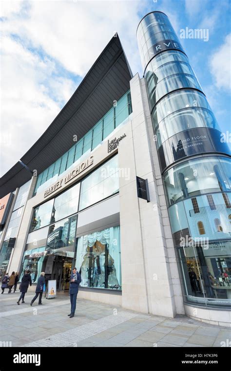 Harvey Nichols Store In New Cathedral Street Manchester Stock Photo