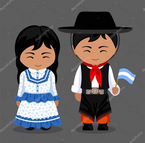 Argentines With A Flag — Stock Vector © Arizona Dream 157862970