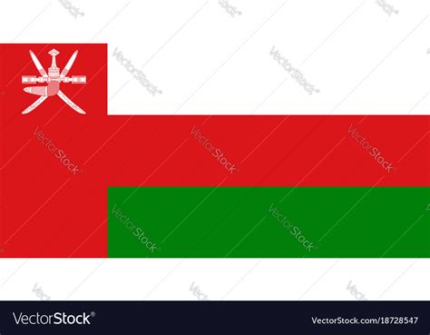 Official Flag Oman Royalty Free Vector Image Vectorstock