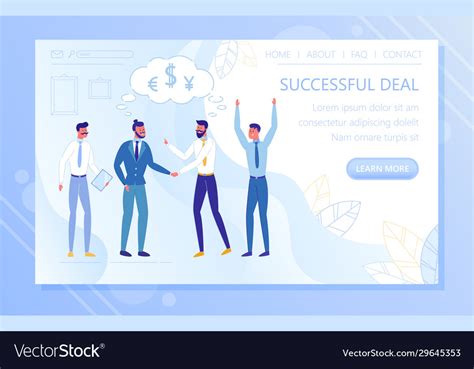 Successful Deal Or Agreement Conclusion Scene Vector Image