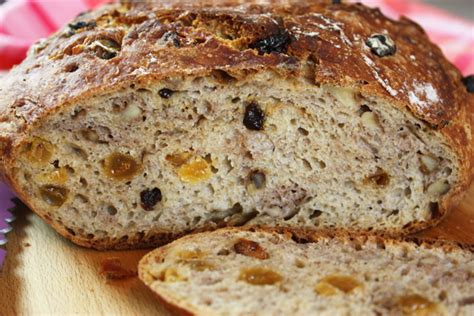 Healthy fruit and nut bread recipes. No Knead Fruit & Nut Bread - Jenny Can Cook