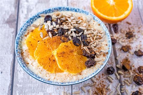 A Warming Bowl Of Oats That Are Bursting With Orange And A Hint Of