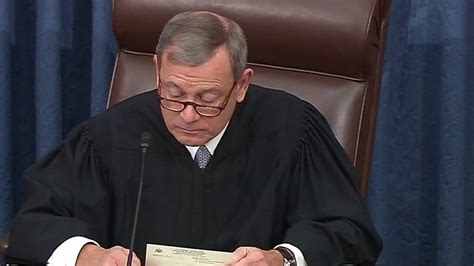 Chief Justice John Roberts Declines To Read Impeachment Question From