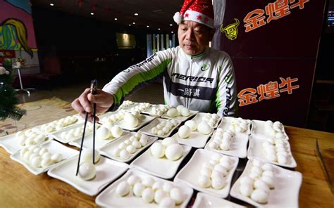 Sliced white bread is dipped in a vanilla egg mix then fried, before dipping in sugar. Chinese man eats 160 eggs to mark Christmas - Telegraph