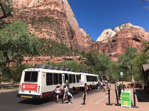 Zion National Park Shuttle Bus Colorado Mountain Mom