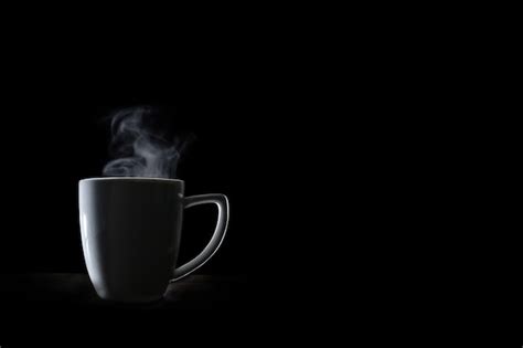 Premium Photo White Coffee Cup And Smoke Vapor
