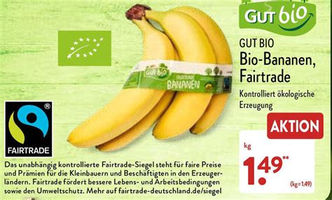 Gut Bio Bio Bananen Fairtrade Angebot Bei Aldi Nord