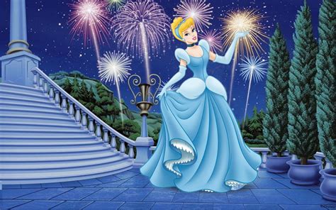 the princess in her blue gown is holding fireworks