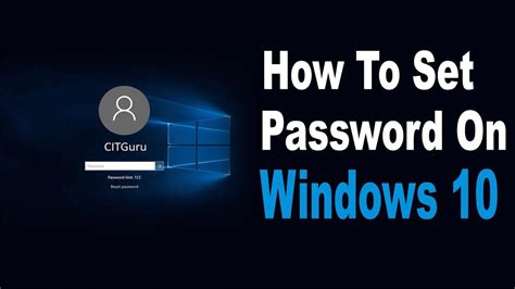 How To Set Password In Windows 10 How To Change Password In Windows