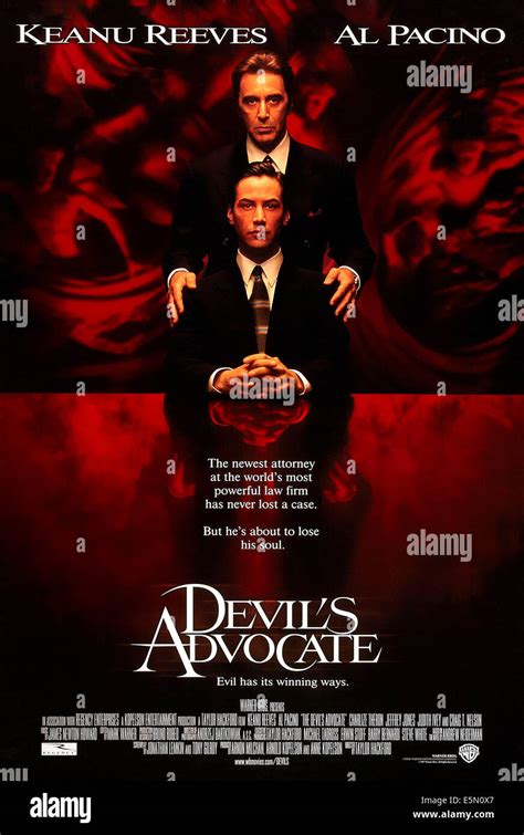 Devils Advocate Us Poster Art From Top Al Pacino Keanu Reeves