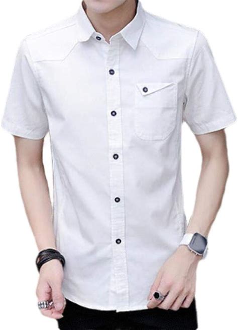 YYear Camisas De Manga Corta Con Botones Para Hombre Estilo Oxford Informal Ligeras Con