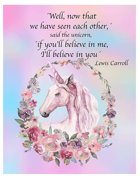 Believe In Me Unicorn Fine Art Photo Featuring Beautiful Quote By Lewis