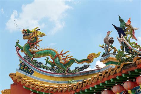 Chinese Dragon And Phoenix On Temple Roof Photograph By Jit Lim Pixels