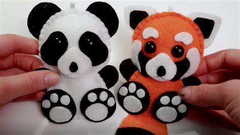 Panda Bear Plush Tutorial 🐼 Easy And Cute Felt Craft Youtube