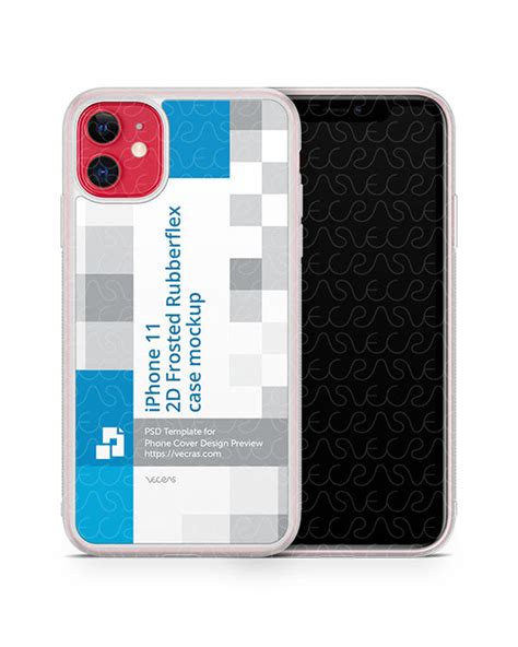 Iphone 11 2019 2d Frosted Rubber Flex Case Design Mockup — Vecras