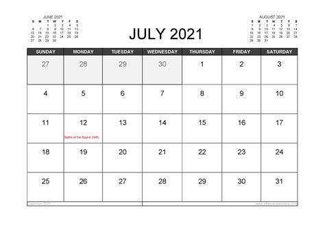 Free Printable July 2021 Calendar Uk July 2021 Calendar Free