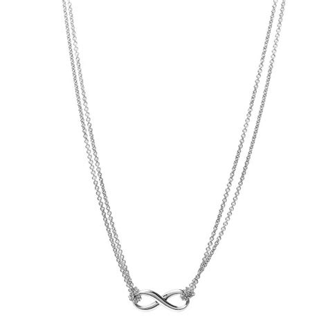 Tiffany Sterling Silver Infinity Pendant Necklace 519070