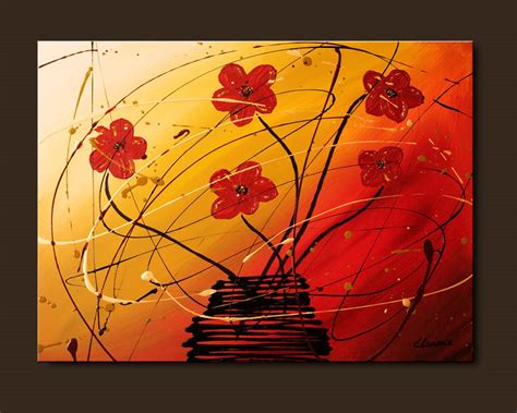 Abstract Art Paintings By Carmen Guedez Flowers Paintings
