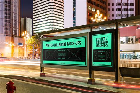 outdoor advertising billboard bus stop psd mockups good mockups