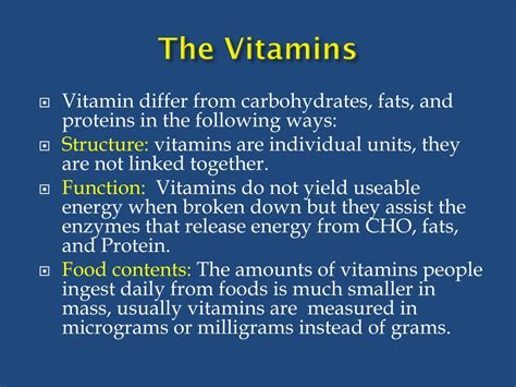Ppt Vitamins Powerpoint Presentation Free Download Id9253480