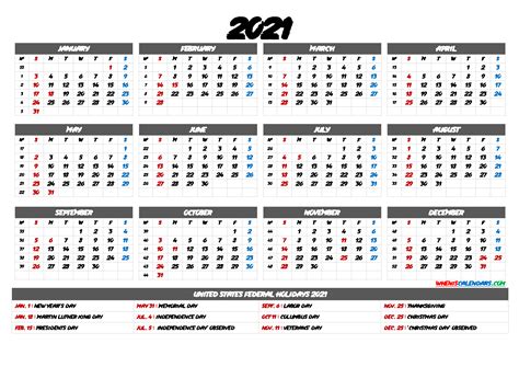 2021 Calendar With Week Numbers 9 Templates