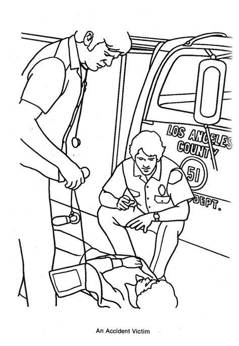 Call 911 Coloring Pages Sketch Coloring Page