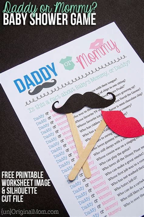 Guess who mommy or daddy baby shower game free printable. Baby Shower Games and Activites (people will actually like!)