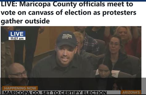 Maricopa County Board Of Supervisors Meeting Monday Morning On Election