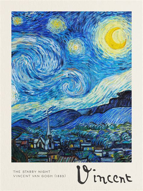 Artystyczne Ilustracja The Starry Night Vincent Van Gogh Posterspl