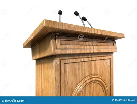 Press Conference Podium Stock Image Image Of Journalism 49436555