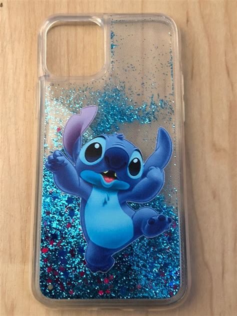 Stitch Liquid Case Iphone 11 Pro Max On Mercari Étuis Iphone Disney