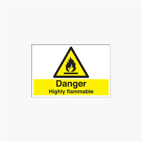 Danger Highly Flammable Plastic 400x600mm Signs Safety Sign Uk
