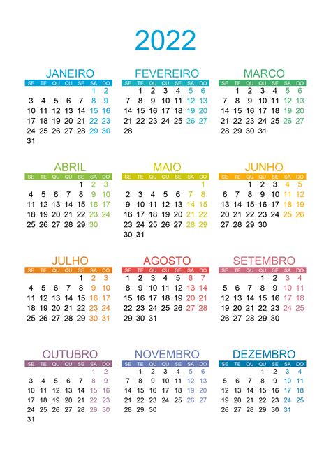 Calendario Anual 2022 Para Imprimir Pdf Imagesee