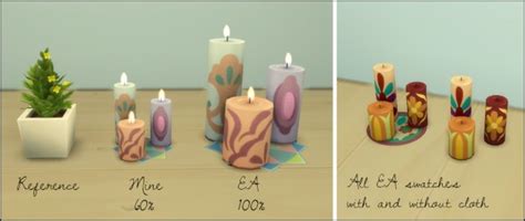 Resized Candle Set At Martines Simblr Sims 4 Updates