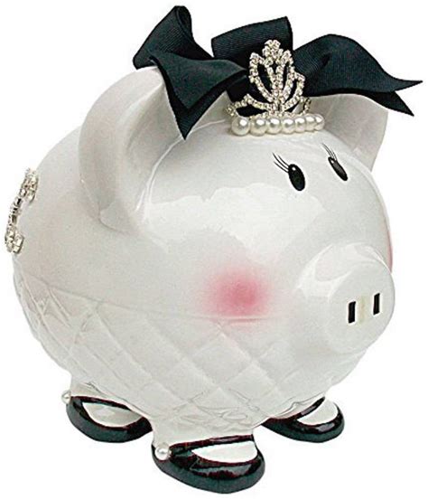 Personalized Large Princess Crown Piggy Bank With Crystals Etsy