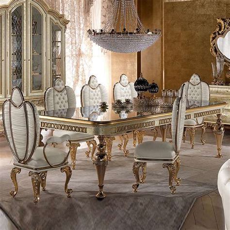 Custom Luxury Royal Luxury Dining Table Set 17380