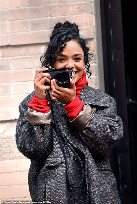 Tessa Thompson Hails A Cab While Filming Playful Solo Scene For Men In