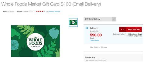 A u.s gift card can be redeemed at any whole foods market location in canada and vice versa. OOS Staples.com: $100 Whole Foods Digital Gift Card for ...