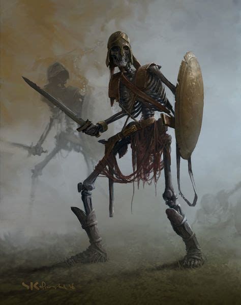 Spartoi Artwork By Stefan Kopinski Undead Warrior Dark Fantasy Art