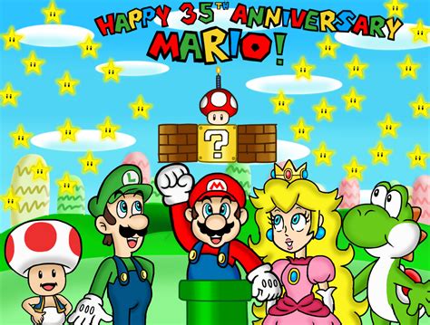 Happy 35th Anniversary Super Mario By Kareena08 On Deviantart