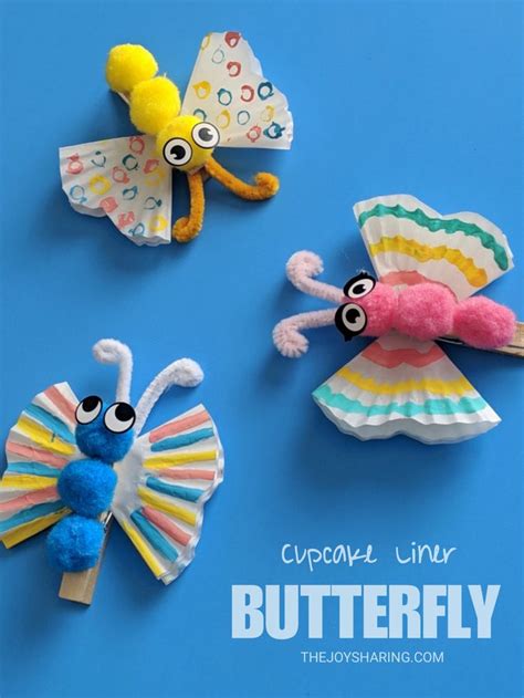 Cupcake Liner Butterfly Craft For Kids Kid Butterfly Crafts