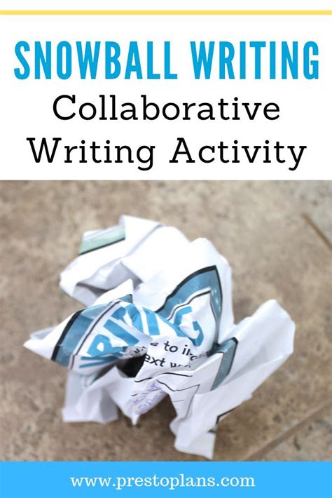 Writing Activity Snowball Writing Writing Activities Teaching