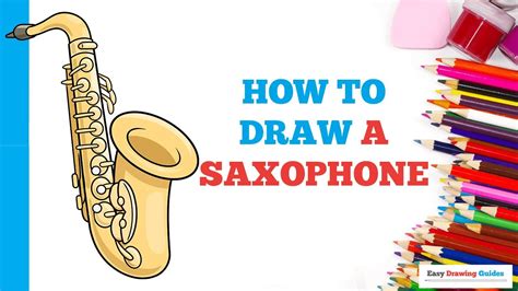 how to draw a saxophone in a few easy steps drawing tutorial for beginner artists youtube