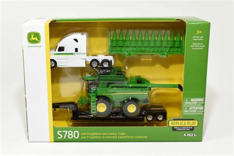 164 John Deere Semi With Lowboy Trailer And S780 Combine Daltons Farm Toys